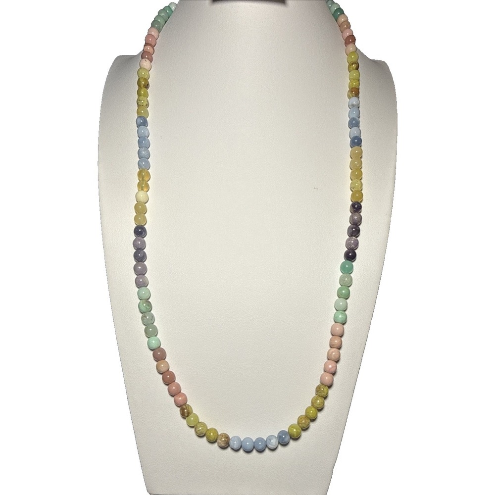 Jay King Rainbow Multi-Opal Colorful Beaded Necklace Sterling Silver J12-18